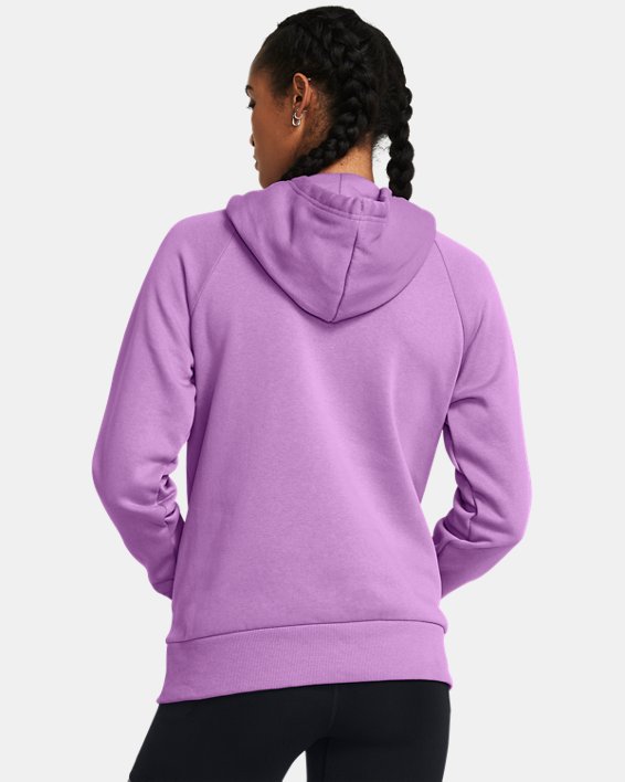 Women's UA Rival Fleece Hoodie, Purple, pdpMainDesktop image number 1